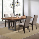 Spring Creek 5-piece Dining Room Set Natural Walnut and Taupe