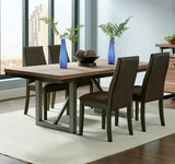 Spring Creek Industrial Natural Walnut Five-Piece Dining Set