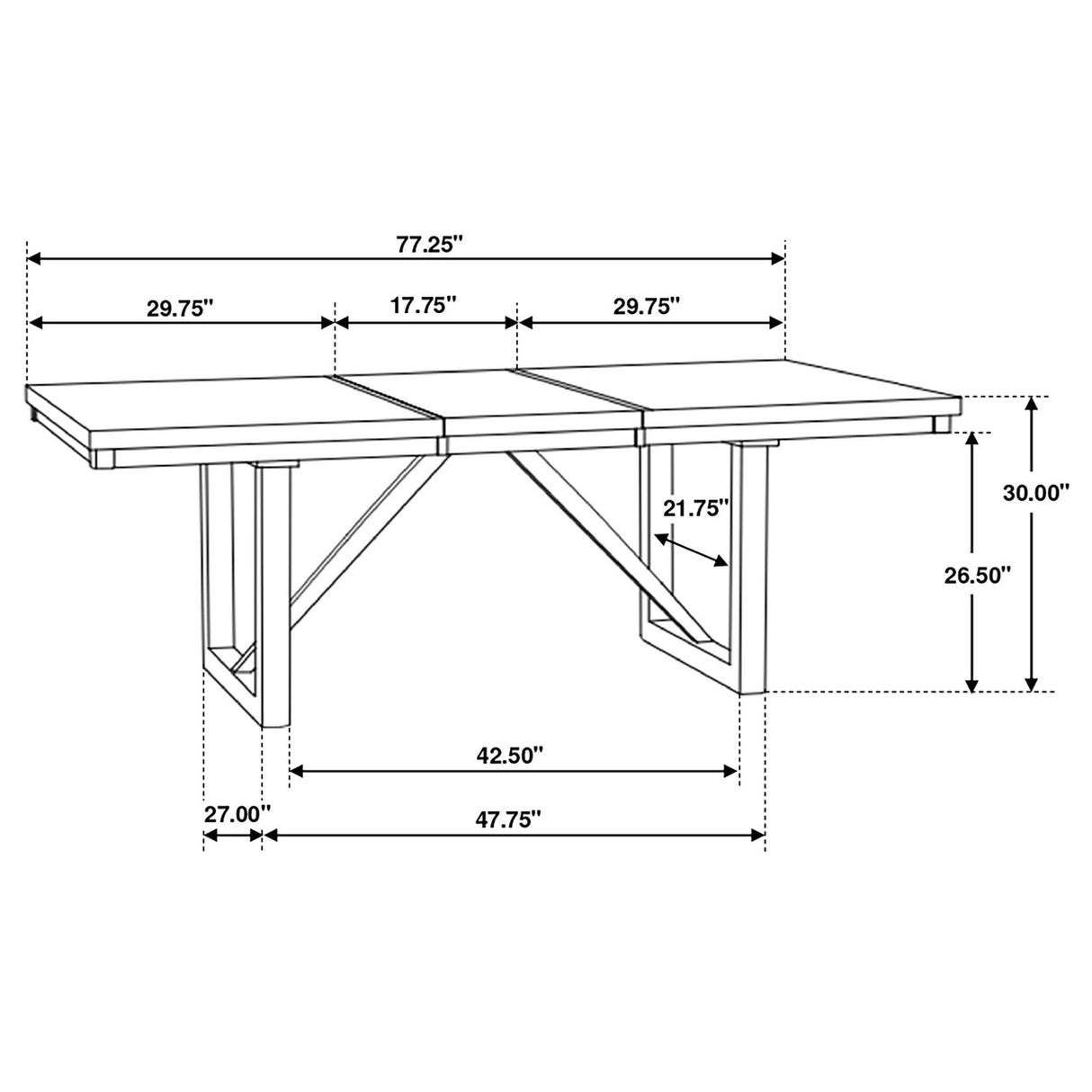 Spring Creek Industrial Natural Walnut Five-Piece Dining Set