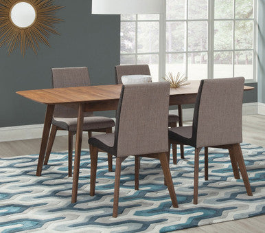 Redbridge Mid-Century Modern Five-Piece Dining Set