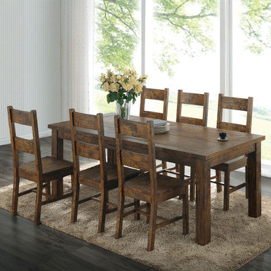 Coleman Golden Brown Seven-Piece Dining Set