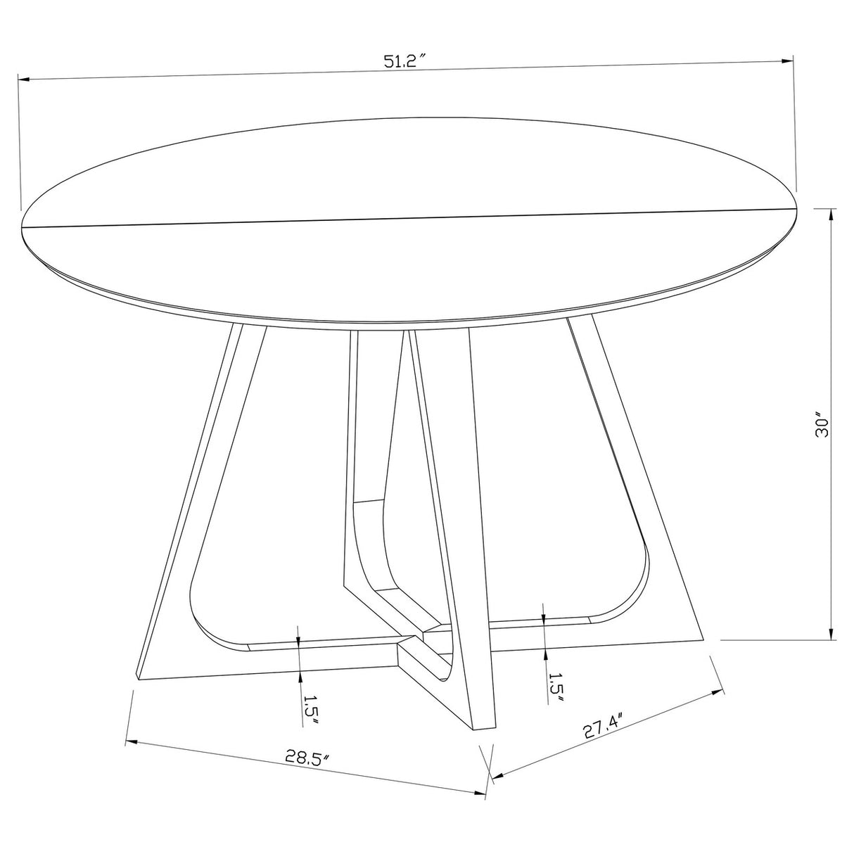 Gwynn Round Dining Table with Marble Top and Stainless Steel Base White and Gold