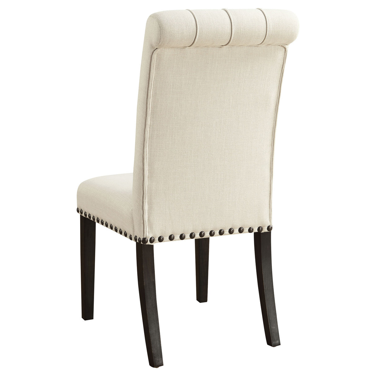 Alana Upholstered Side Chairs Beige and Smokey Black (Set of 2)