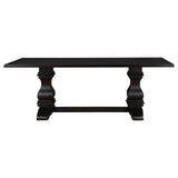 Parkins Double Pedestals Dining Table Rustic Espresso