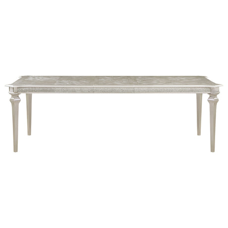 Evangeline Rectangular Dining Table with Extension Leaf Silver Oak