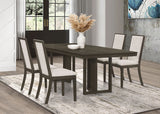 Kelly 5-piece Rectangular Dining Table Set Beige and Dark Grey