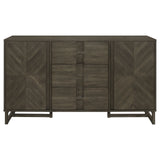 Kelly 3-drawer Storage Dining Sideboard Server Dark Grey