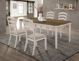 Ronnie 5-piece Starburst Dining Table Set Khaki and Rustic Cream