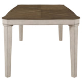 Ronnie 5-piece Starburst Dining Table Set Khaki and Rustic Cream