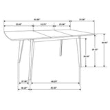 Alfredo Dining Room Set Natural Walnut and Grey