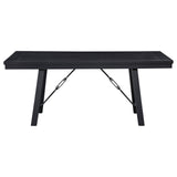 Newport 5-piece Rectangular Trestle Table Dining Set Black