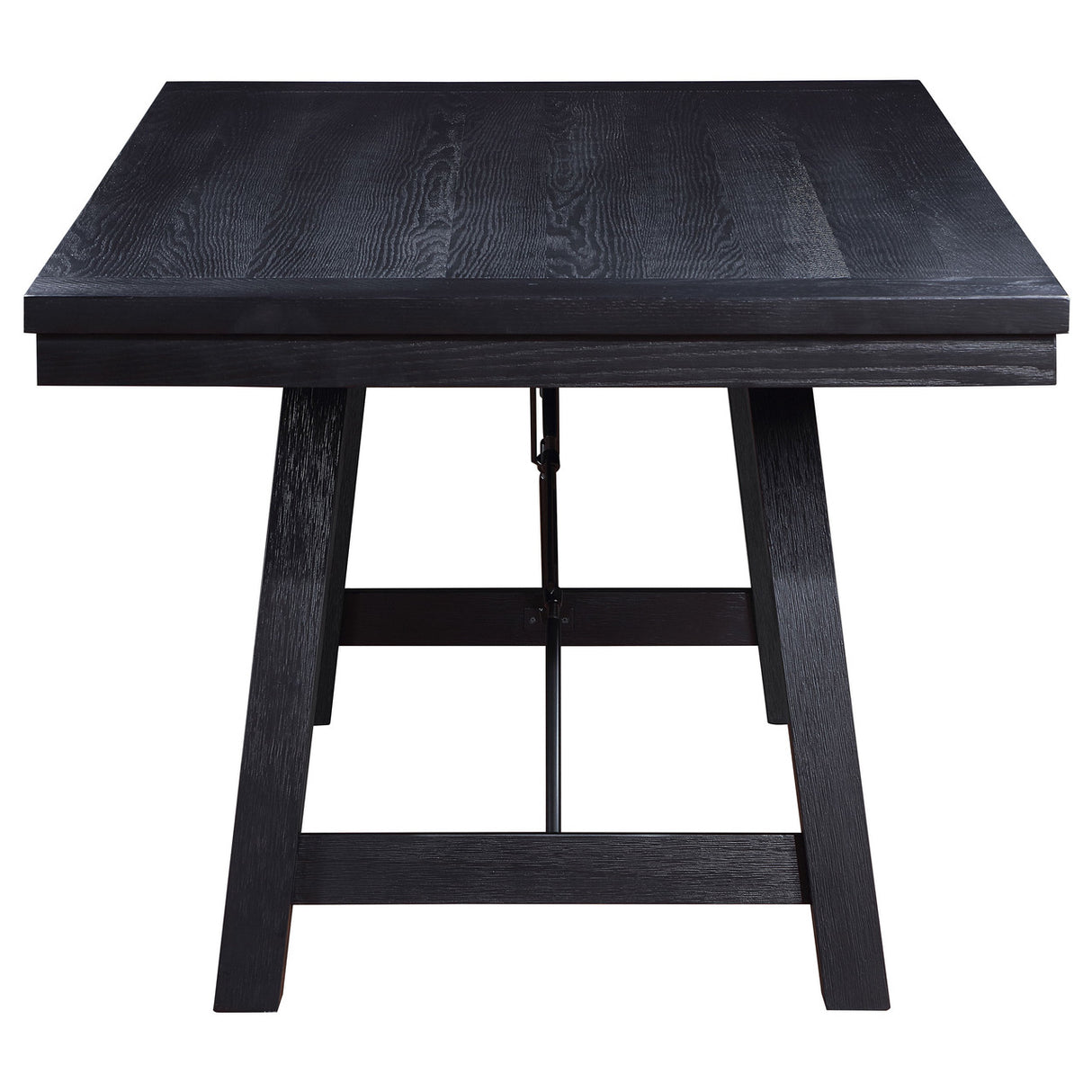 Newport 5-piece Rectangular Trestle Table Dining Set Black