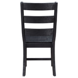 Newport Ladder Back Dining Side Chair Black (Set of 2)