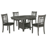 Lavon 5-piece Dining Set Medium Grey