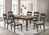 Bridget Ladder Back Dining Side Chair Stone Brown and Charcoal Sandthrough (Set of 2)