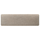 Bridget Upholstered Dining Bench Stone Brown and Charcoal Sandthrough