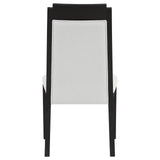 Brookmead Upholstered Dining Side Chair Ivory and Black (Set of 2)