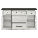 Aventine 5-drawer Dining Sideboard Buffet Cabinet with Cabinet Charcoal and Vintage Chalk