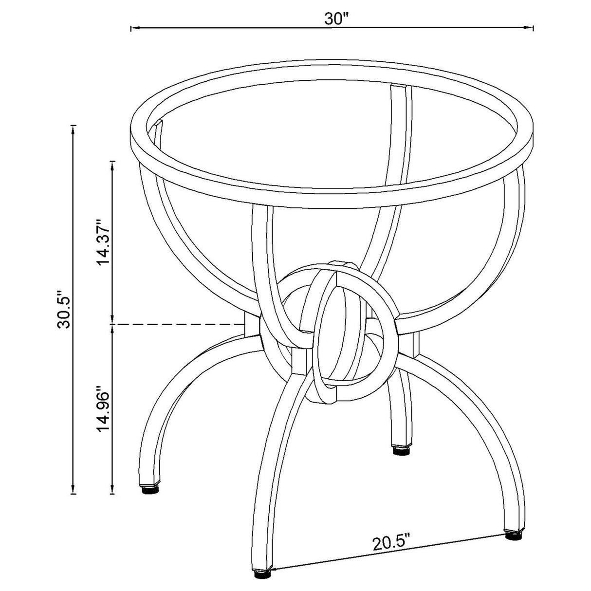 Aviano Dining Table Base Gunmetal