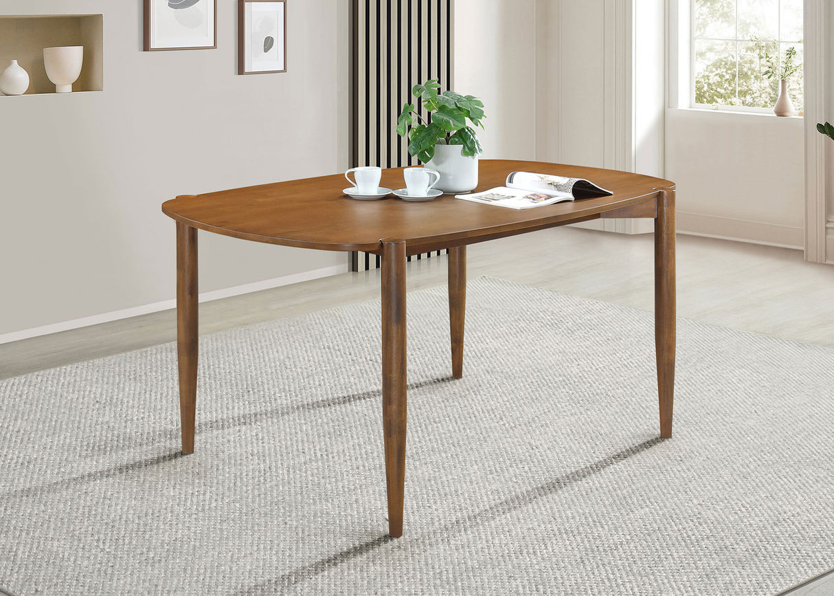 Dortch Oval Solid Wood Dining Table Walnut