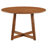 Dinah 5-piece Round Solid Wood Dining Set Walnut