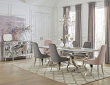 Antoine 7-piece Rectangular Dining Set Pink and Grey