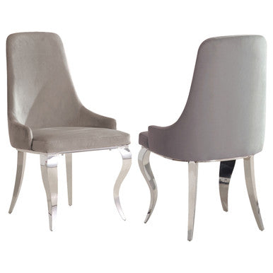 Antoine Upholstered Demi Arm Dining Side Chairs (Set of 2)