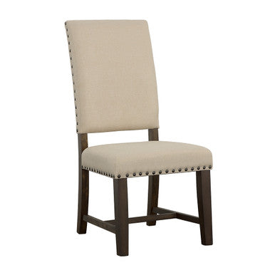 Twain Upholstered Side Chairs Beige (Set of 2)