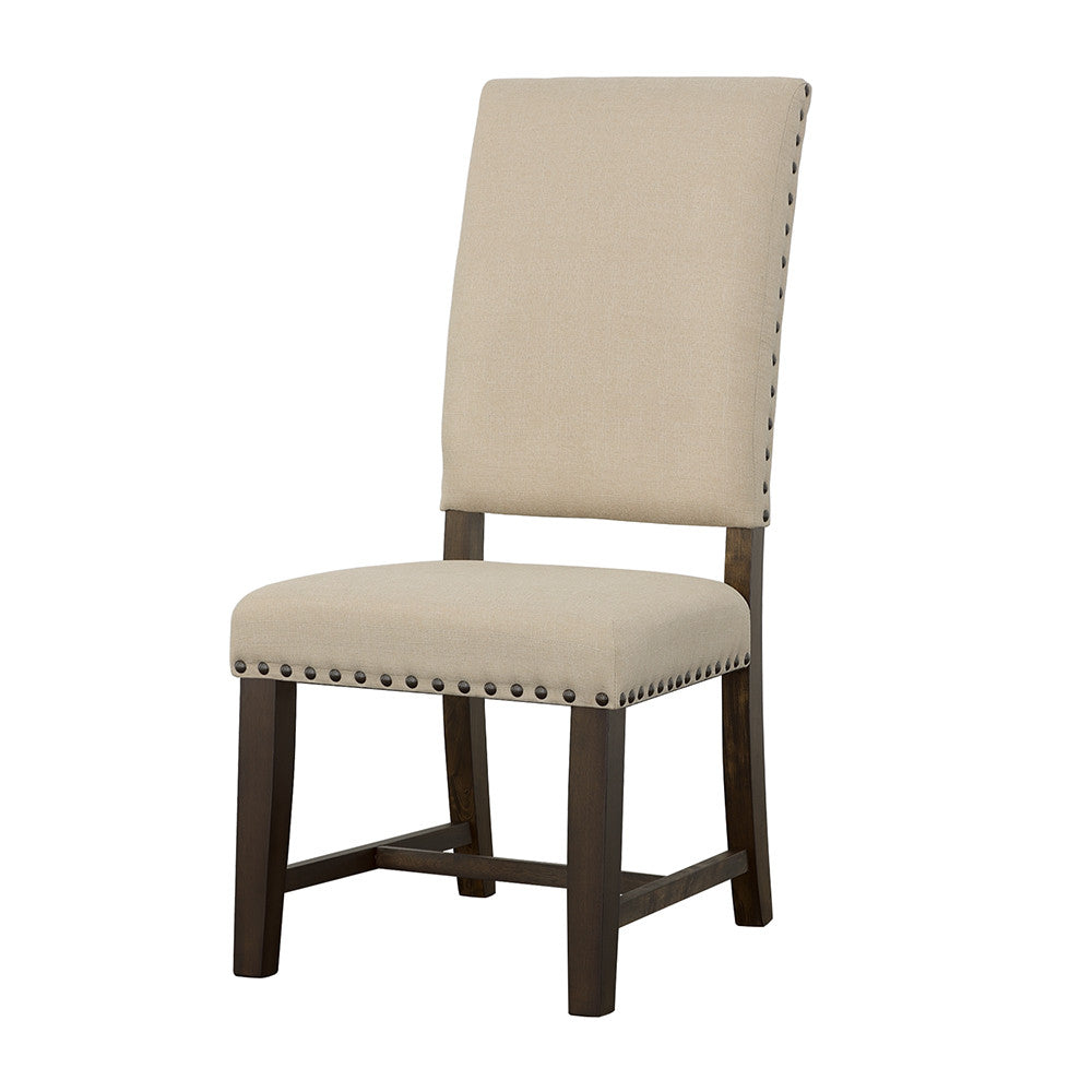 Twain Upholstered Side Chairs Beige (Set of 2)