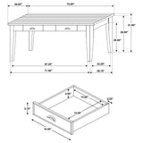 Kingman 4-drawer Dining Table Espresso and White