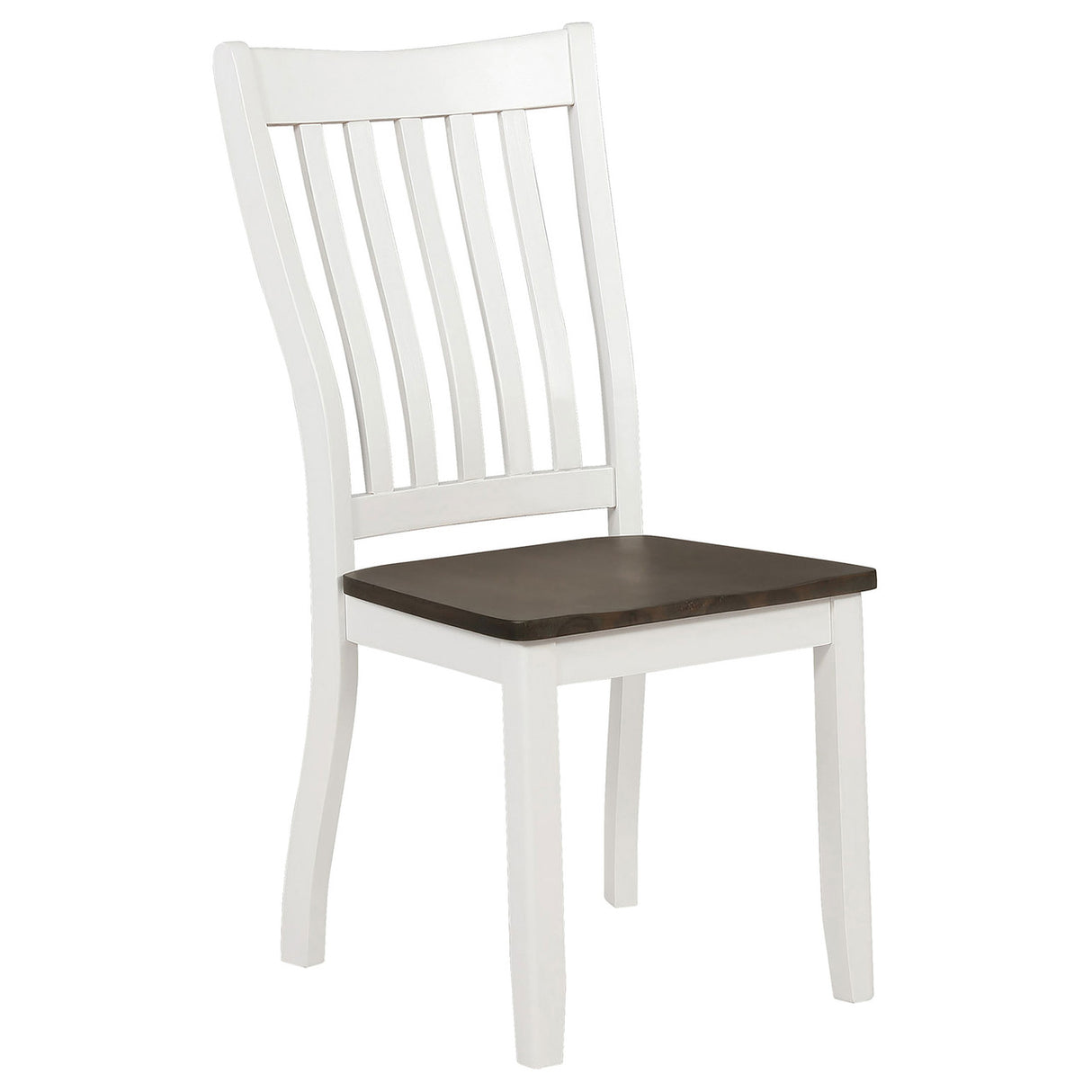 Kingman Slat Back Dining Chairs Espresso and White (Set of 2)