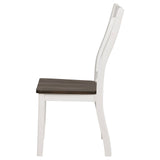 Kingman Slat Back Dining Chairs Espresso and White (Set of 2)