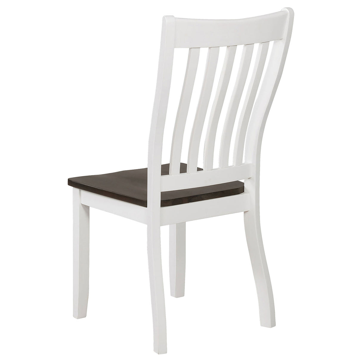 Kingman Slat Back Dining Chairs Espresso and White (Set of 2)