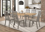 Nogales 7-piece Rectangle Dining Set Acacia and Coastal Grey