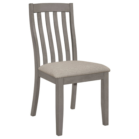 Nogales Slat Back Side Chairs Coastal Grey (Set of 2)