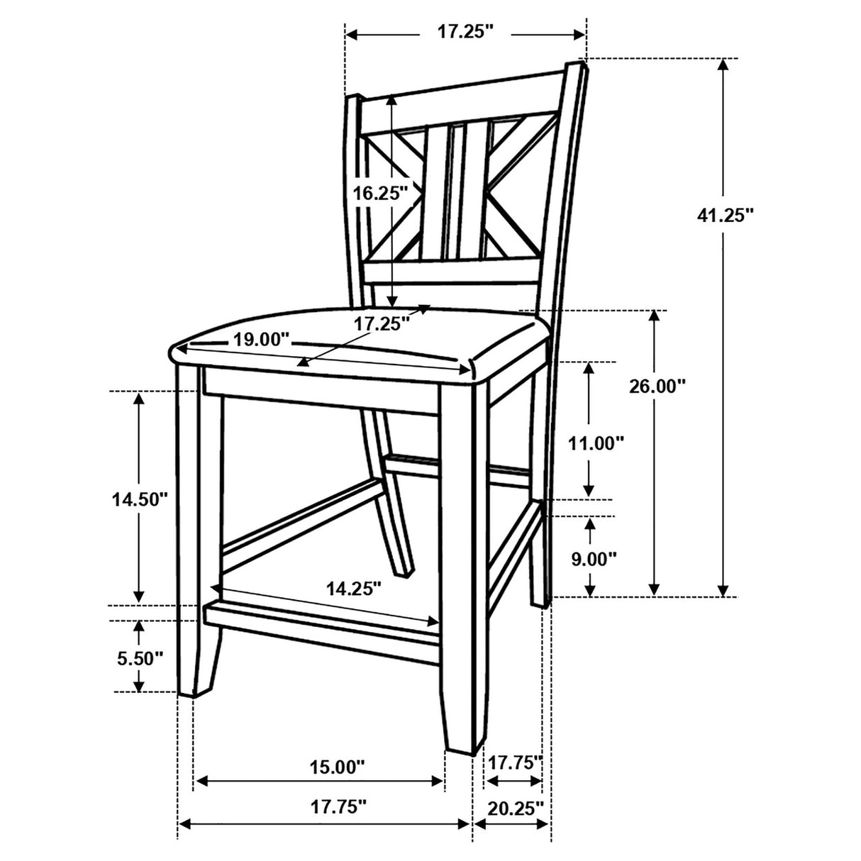 Athens 7-piece Counter Height Dining Set Barn Grey