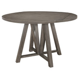 Coaster Athens Round Counter Height Table with Drop Leaf Barn Grey