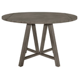 Coaster Athens Round Counter Height Table with Drop Leaf Barn Grey