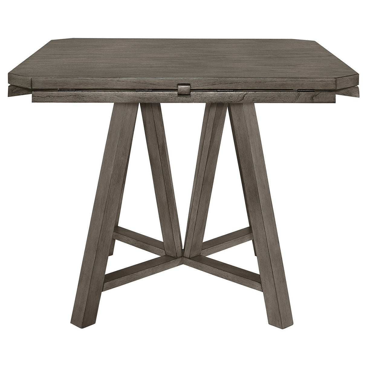 Coaster Athens Round Counter Height Table with Drop Leaf Barn Grey