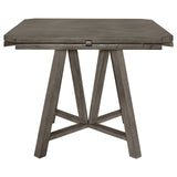 Coaster Athens Round Counter Height Table with Drop Leaf Barn Grey