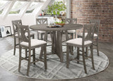 Coaster Athens Round Counter Height Table with Drop Leaf Barn Grey