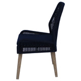 Nakia Woven Rope Dining Chairs Dark Navy (Set of 2)