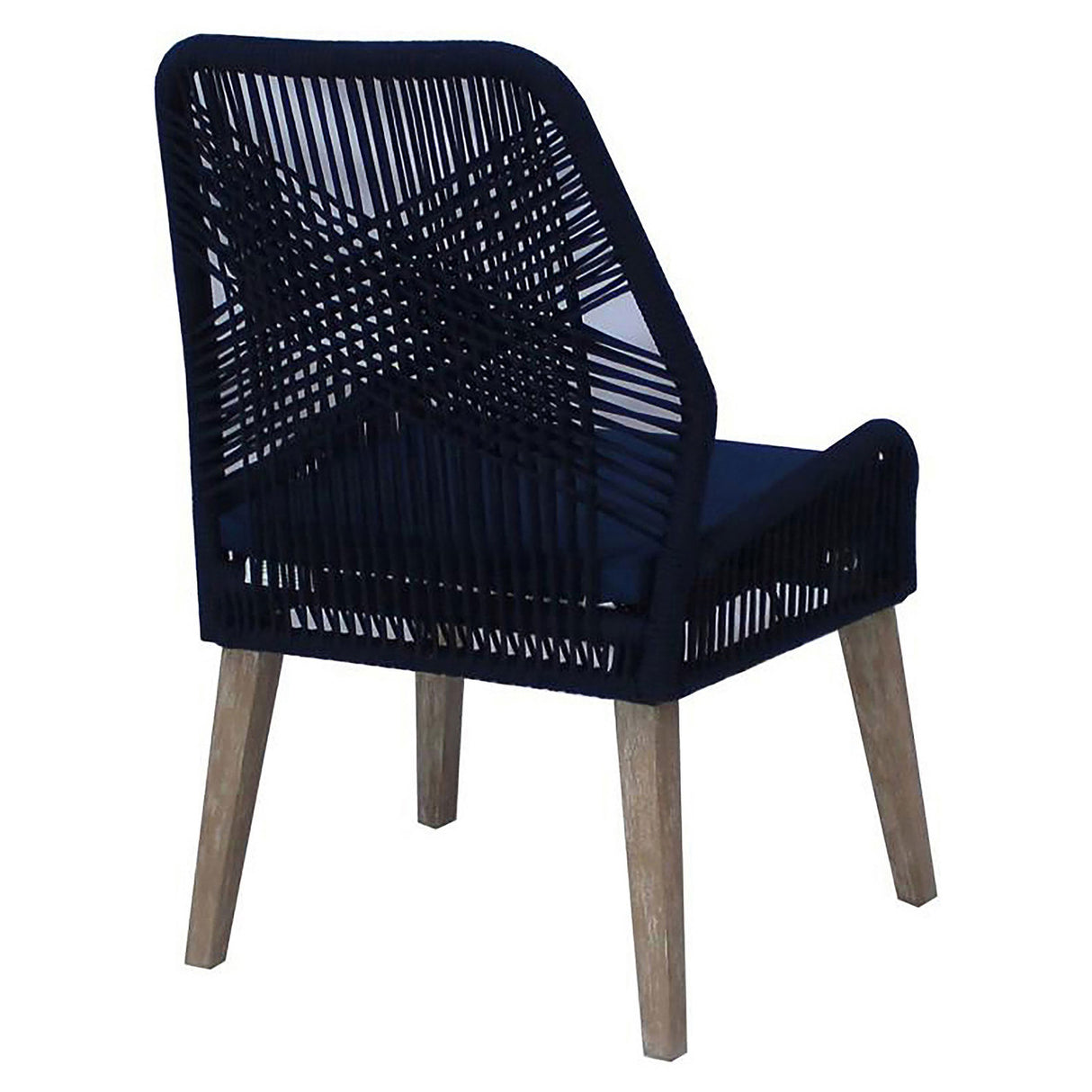 Nakia Woven Rope Dining Chairs Dark Navy (Set of 2)