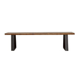 Ditman Live Edge Dining Bench Grey Sheesham and Black