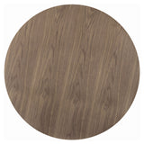 Lana Round Dining Table Walnut and Black