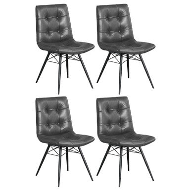 Aiken Tufted Dining Chairs Charcoal (Set of 4)