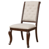 Brockway Tufted Dining Chairs Cream and Antique Java (Set of 2)