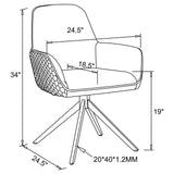 Abby 5-piece Dining Set White and Light Grey