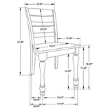 Madelyn 7-piece Rectangle Dining Set Dark Cocoa and Coastal White