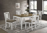 Appleton 5-piece Rectangular Dining Set Brown Brushed and White